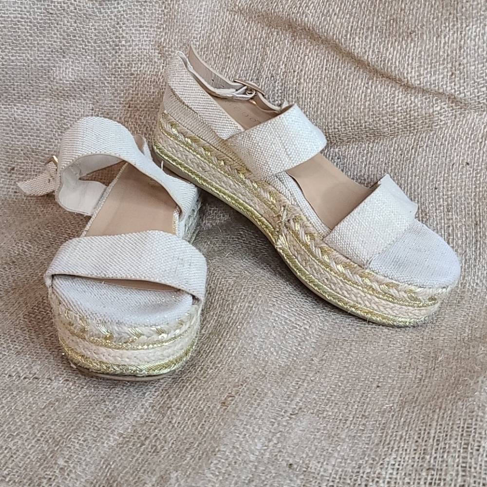 Bamboo platform espadrilles size 6/36